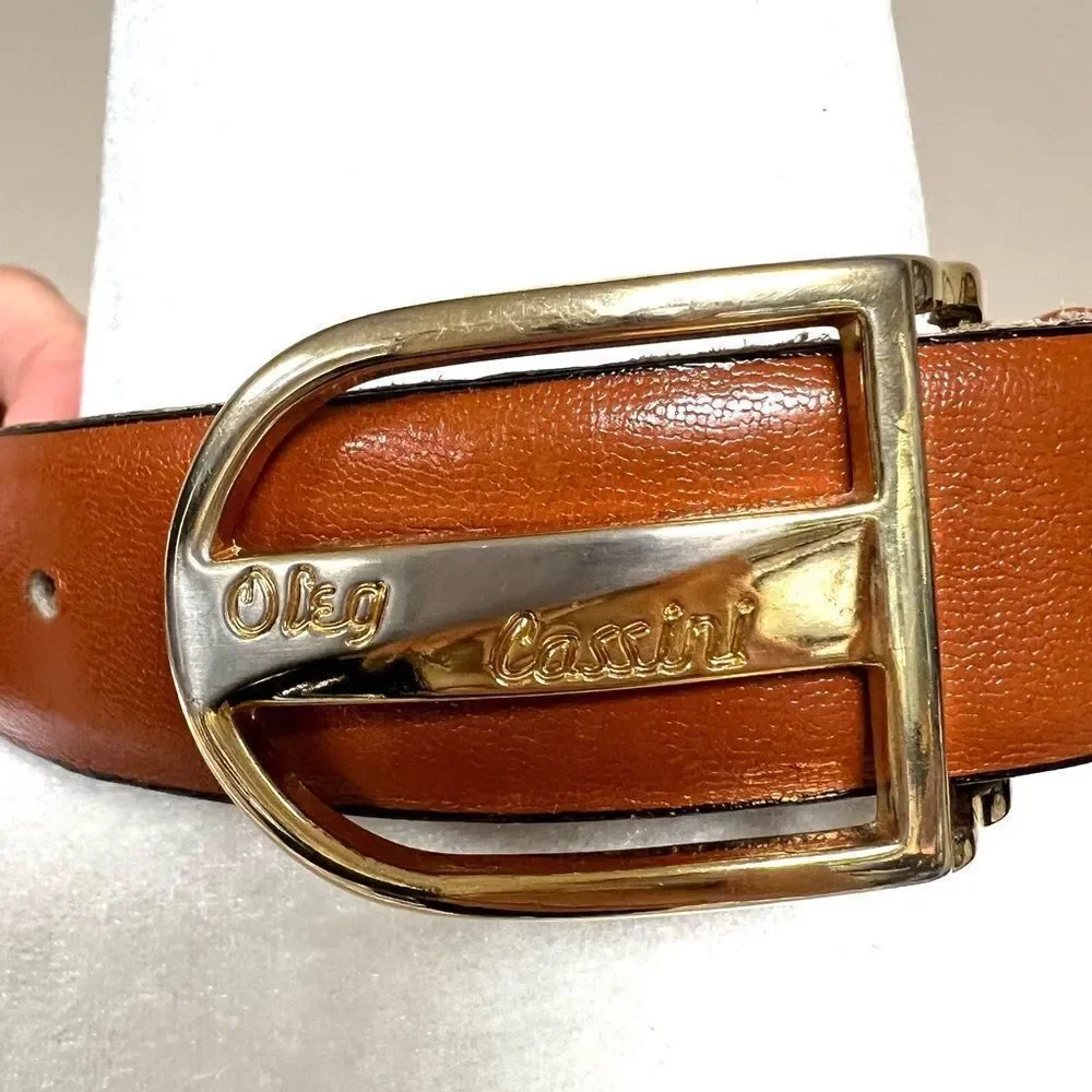 Oleg Casino vintage camel colored men’s belt. Size 40